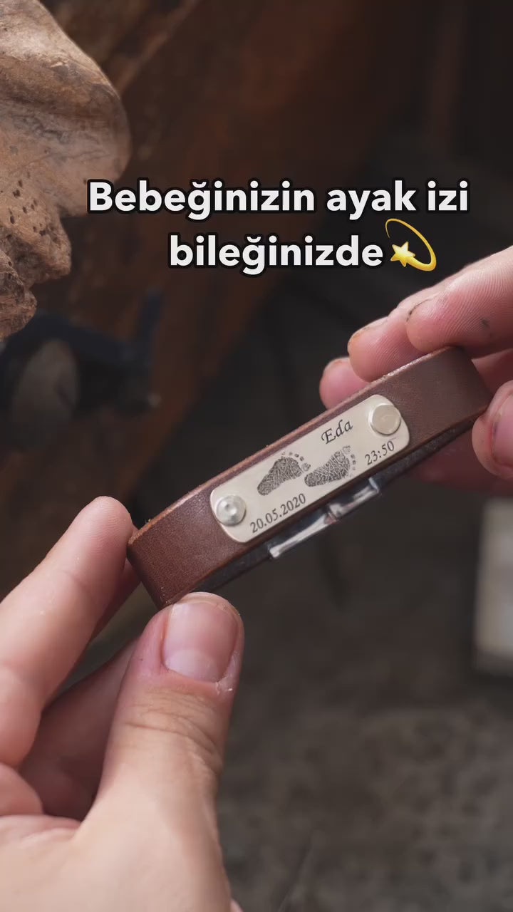 İlk Adımlar deri bilekliğin atölyede elde gösterildiği video